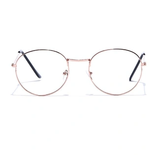 GRAVIATE by Coolwinks E25B6616 Glossy Gold Full Frame Round Eyeglasses for Men and Women