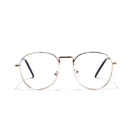 GRAVIATE by Coolwinks E25B7592 Glossy Gold Full Frame Round Eyeglasses for Men and Women