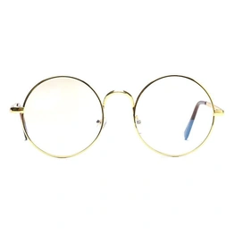 GRAVIATE by Coolwinks E25C4197 Glossy Gold Full Frame Round Computer Glasses for Men and Women