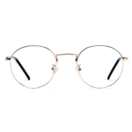 GRAVIATE by Coolwinks E25C5990 Glossy Gold Full Frame Round Eyeglasses for Men and Women