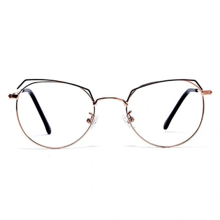 GRAVIATE by Coolwinks E25C6021 Glossy Gold Full Frame Round Eyeglasses for Men and Women