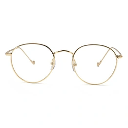 GRAVIATE by Coolwinks E25C6498 Glossy Gold Full Frame Round Eyeglasses for Men and Women