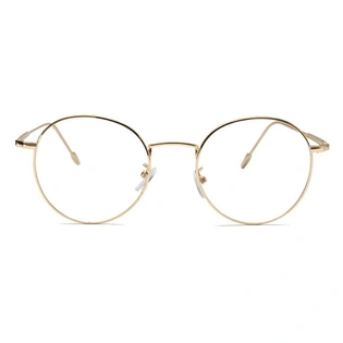 GRAVIATE by Coolwinks E25C6505 Glossy Gold Full Frame Round Eyeglasses for Men and Women