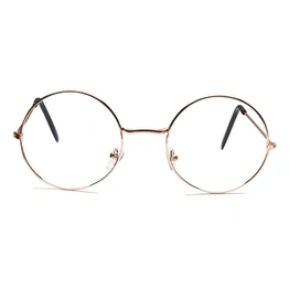 GRAVIATE by Coolwinks E25C6556 Glossy Gold Full Frame Round Eyeglasses for Men and Women