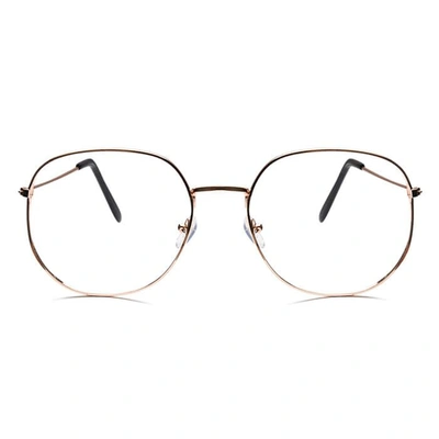 GRAVIATE by Coolwinks E25C6560 Glossy Gold Full Frame Round Eyeglasses for Men and Women