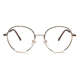 GRAVIATE by Coolwinks E25C6573 Glossy Gold Full Frame Round Eyeglasses for Men and Women