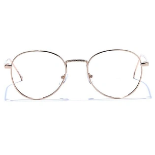 GRAVIATE by Coolwinks E25C6625 Glossy Gold Full Frame Round Eyeglasses for Men and Women