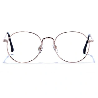 GRAVIATE by Coolwinks E25C6628 Glossy Gold Full Frame Round Eyeglasses for Men and Women