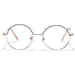 GRAVIATE by Coolwinks E25C7595 Glossy Gold Full Frame Round Eyeglasses for Men and Women