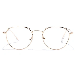 GRAVIATE by Coolwinks E25C7596 Glossy Gold Full Frame Round Eyeglasses for Men and Women