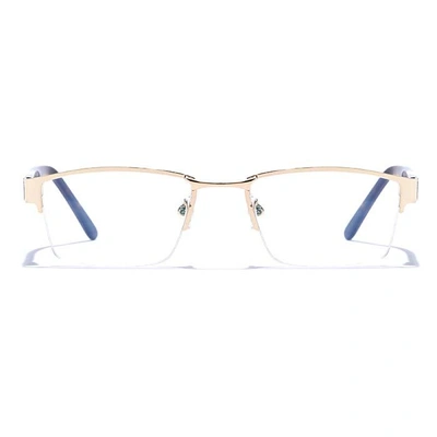 GRAVIATE by Coolwinks E25A6779 Glossy Gold Half Frame Rectangle Eyeglasses for Men and Women