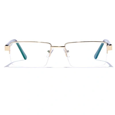 GRAVIATE by Coolwinks E25A6818 Glossy Gold Half Frame Rectangle Eyeglasses for Men and Women