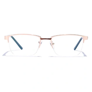 GRAVIATE by Coolwinks E25A6844 Glossy Half Frame Rectangle Eyeglasses for Men and Women