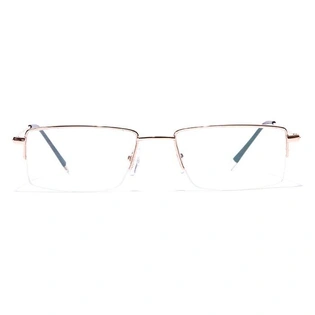 GRAVIATE by Coolwinks E25A7026 Glossy Gold Half Frame Rectangle Eyeglasses for Men and Women