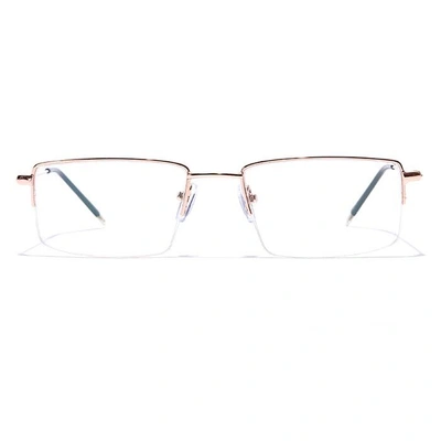 GRAVIATE by Coolwinks E25A7032 Glossy Gold Half Frame Rectangle Eyeglasses for Men and Women