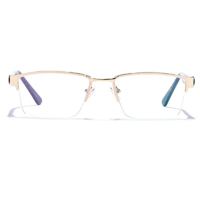 GRAVIATE by Coolwinks E25B6775 Glossy Gold Half Frame Rectangle Eyeglasses for Men and Women