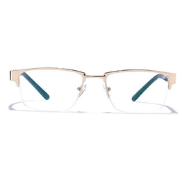 GRAVIATE by Coolwinks E25B6785 Glossy Gold Half Frame Rectangle Eyeglasses for Men and Women