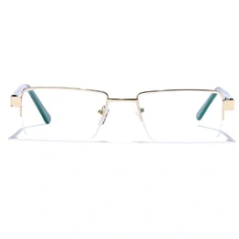 GRAVIATE by Coolwinks E25B6816 Glossy Gold Half Frame Rectangle Eyeglasses for Men and Women