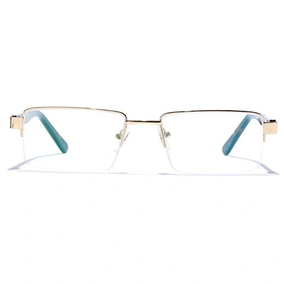 GRAVIATE by Coolwinks E25B6818 Glossy Gold Half Frame Rectangle Eyeglasses for Men and Women