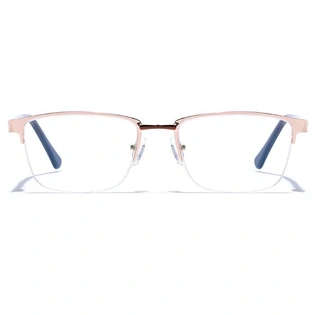 GRAVIATE by Coolwinks E25B6824 Glossy Half Frame Rectangle Eyeglasses for Men and Women