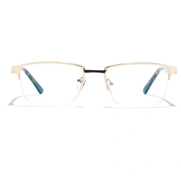 GRAVIATE by Coolwinks E25B6835 Glossy Half Frame Rectangle Eyeglasses for Men and Women