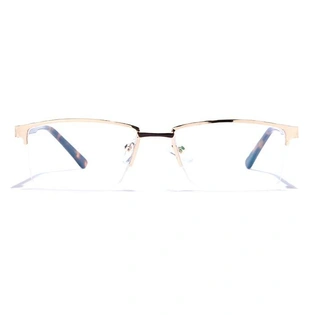 GRAVIATE by Coolwinks E25B6841 Glossy Half Frame Rectangle Eyeglasses for Men and Women