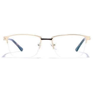 GRAVIATE by Coolwinks E25B6875 Glossy Half Frame Rectangle Eyeglasses for Men and Women