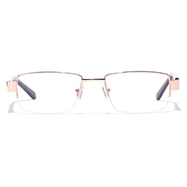 GRAVIATE by Coolwinks E25B7044 Glossy Gold Half Frame Rectangle Eyeglasses for Men and Women