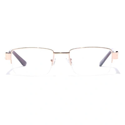 GRAVIATE by Coolwinks E25B7109 Glossy Gold Half Frame Rectangle Eyeglasses for Men and Women