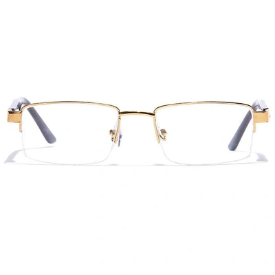 GRAVIATE by Coolwinks E25B7208 Glossy Gold Half Frame Rectangle Eyeglasses for Men and Women