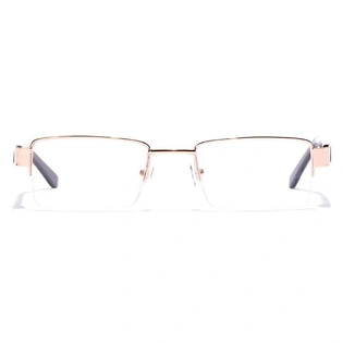 GRAVIATE by Coolwinks E25B7238 Glossy Clear Half Frame Rectangle Eyeglasses for Men and Women