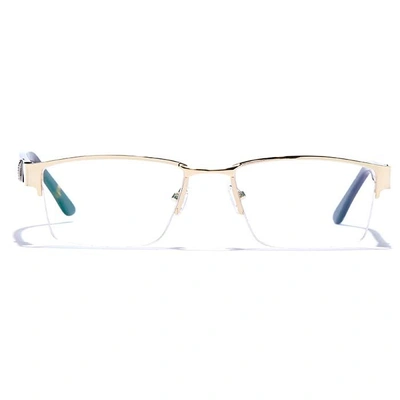 GRAVIATE by Coolwinks E25C6772 Glossy Gold Half Frame Rectangle Eyeglasses for Men and Women