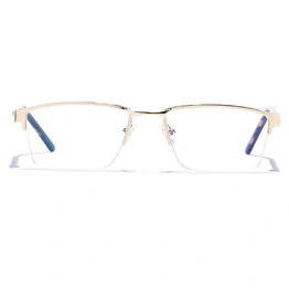 GRAVIATE by Coolwinks E25C6773 Glossy Gold Half Frame Rectangle Eyeglasses for Men and Women