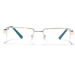 GRAVIATE by Coolwinks E25C6821 Glossy Gold Half Frame Rectangle Eyeglasses for Men and Women