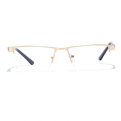 GRAVIATE by Coolwinks E25C6885 Glossy Gold Half Frame Rectangle Eyeglasses for Men and Women