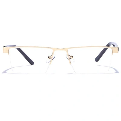 GRAVIATE by Coolwinks E25C6897 Glossy Gold Half Frame Rectangle Eyeglasses for Men and Women