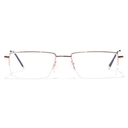 GRAVIATE by Coolwinks E25C7036 Glossy Gold Half Frame Rectangle Eyeglasses for Men and Women