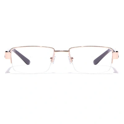 GRAVIATE by Coolwinks E25C7101 Glossy Gold Half Frame Rectangle Eyeglasses for Men and Women