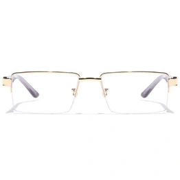 GRAVIATE by Coolwinks E25C7161 Glossy Gold Half Frame Rectangle Eyeglasses for Men and Women