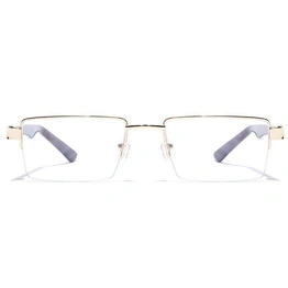 GRAVIATE by Coolwinks E25C7169 Glossy Gold Half Frame Rectangle Eyeglasses for Men and Women