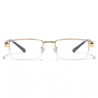 GRAVIATE by Coolwinks E25C7173 Glossy Gold Half Frame Rectangle Eyeglasses for Men and Women