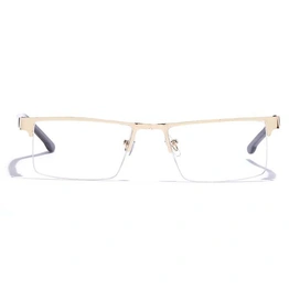 GRAVIATE by Coolwinks E25C7179 Glossy Gold Half Frame Rectangle Eyeglasses for Men and Women