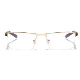 GRAVIATE by Coolwinks E25C7181 Glossy Gold Half Frame Rectangle Eyeglasses for Men and Women