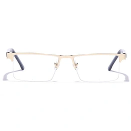 GRAVIATE by Coolwinks E25C7183 Glossy Gold Half Frame Rectangle Eyeglasses for Men and Women