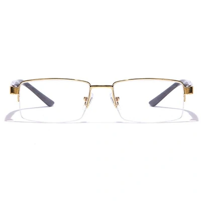 GRAVIATE by Coolwinks E25C7191 Glossy Gold Half Frame Rectangle Eyeglasses for Men and Women