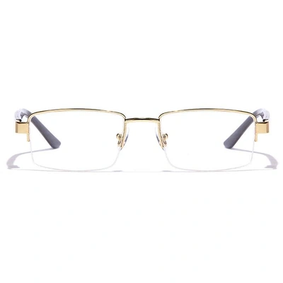 GRAVIATE by Coolwinks E25C7195 Glossy Gold Half Frame Rectangle Eyeglasses for Men and Women