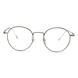 GRAVIATE by Coolwinks E35B6505 Glossy Green Full Frame Round Eyeglasses for Men and Women