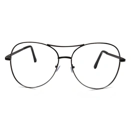 GRAVIATE by Coolwinks E13A6572 Glossy Gunmetal Full Frame Pilot Eyeglasses for Men and Women