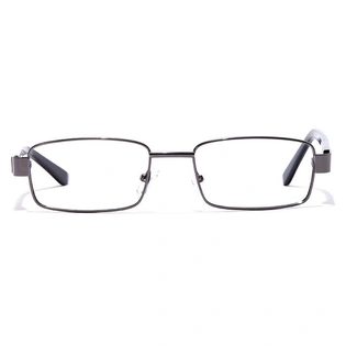 GRAVIATE by Coolwinks E13C7114 Glossy Gunmetal Full Frame Rectangle Eyeglasses for Men and Women