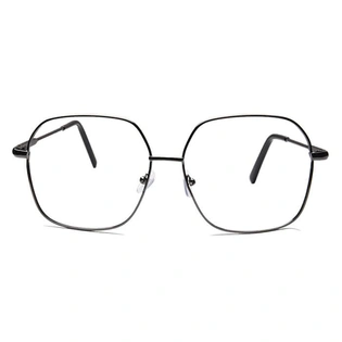 GRAVIATE by Coolwinks E13B6570 Glossy Gunmetal Full Frame Retro Square Eyeglasses for Men and Women